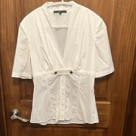 Gucci White Blouse with Button Detail - Picture 1 of 7